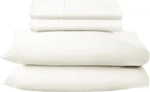 100% Organic Cotton Sheets Queen Size - GOTS Certified Organic Bed Sheets with Deep Pocket 500 Thread Count and Cozy Sateen Weave Gets Softer with Each Wash - Luxury 4 Piece Set (Natural, Queen)