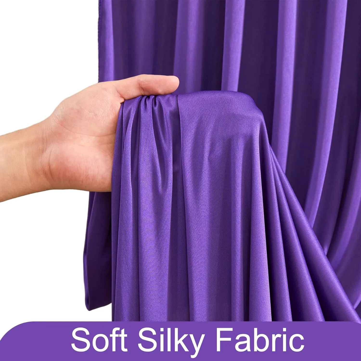 10ft x 10ft Purple Backdrop Curtain for Parties Purple Wrinkle Free Backdrop Drapes Panels for Wedding Mermaid Birthday Party Baby Shower Photo Photography Polyester Fabric Background Decoration