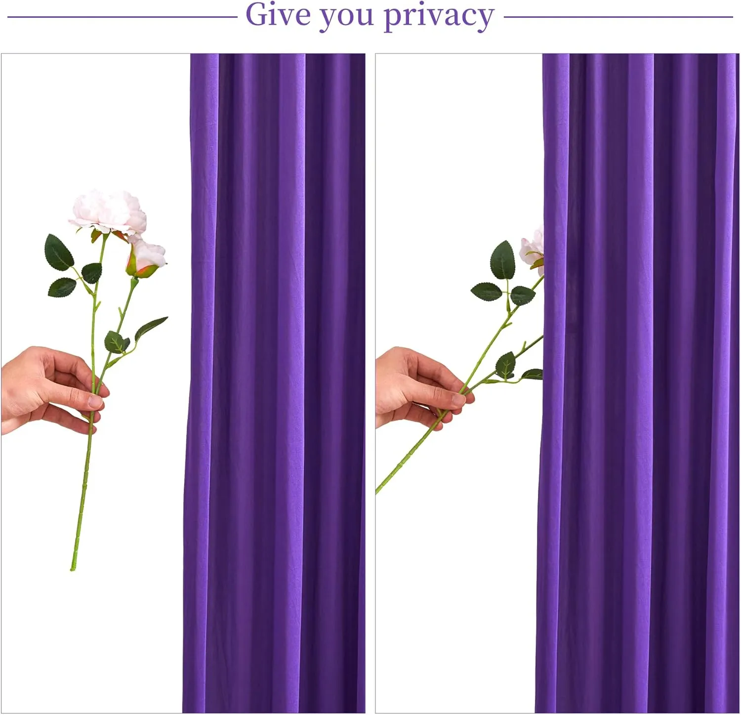10ft x 10ft Purple Backdrop Curtain for Parties Purple Wrinkle Free Backdrop Drapes Panels for Wedding Mermaid Birthday Party Baby Shower Photo Photography Polyester Fabric Background Decoration