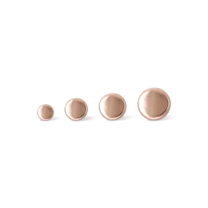 14K Rose Gold Gold Flat Disc Threadless Ends