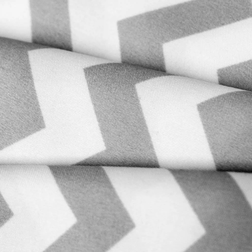 1500 Supreme Collection Bed Sheets - Luxury Bed Sheet Set with Deep Pocket Wrinkle Free Hypoallergenic Bedding - 4 Piece Sheets - Chevron Print- King, Gray