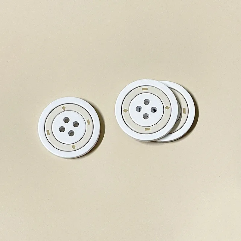 17.5/25mm Round Four-Hole Metal Buttons Black,White Khaki for Coats 50pcs