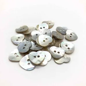 18L/20L/24L/32L Heart-Shaped Mother of Pearl Shell Buttons 30pcs