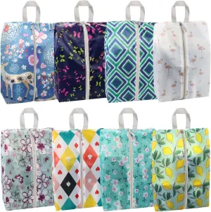 8Pcs Travel Shoe Bags, Shoe Storage Pouch with Handle, Waterproof Travel Accessories Vacation，Shoe Bags for Travel Men and Women