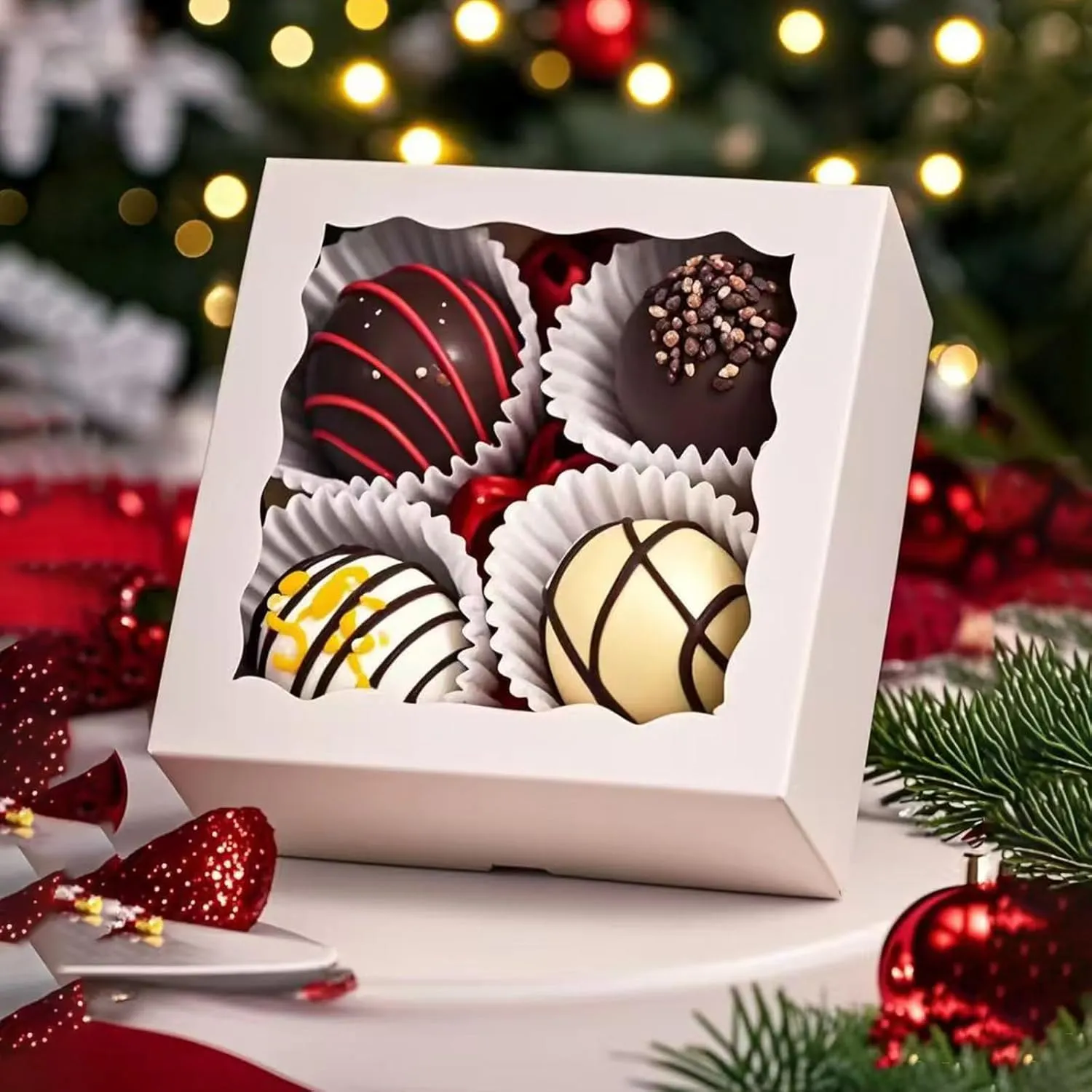 90 Pack White Bakery Boxes 4x4x2 Inches Cookies Boxes Mini Bundt Cake Boxes Pie Boxes Cinnamon Roll Treat Boxes Chocolate Truffle Boxes Party Wedding Favor