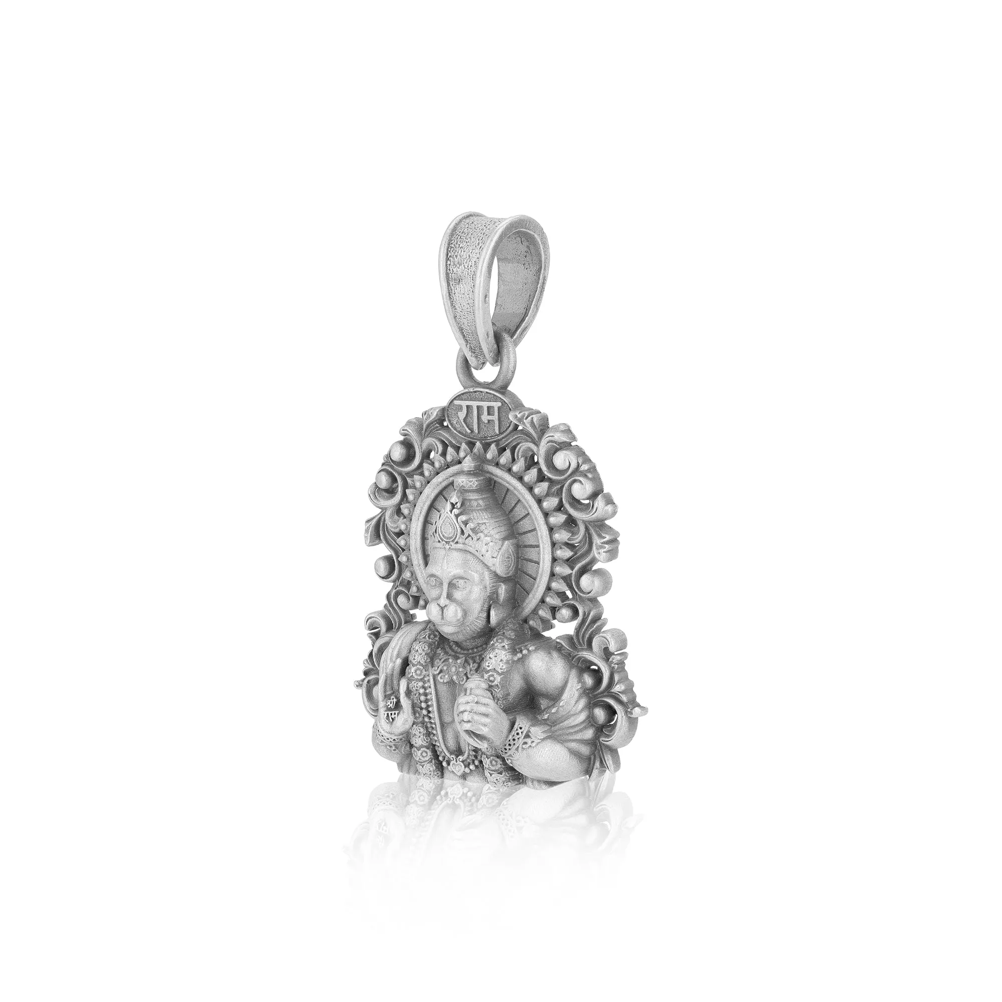 925 Sterling Silver Lord Hanuman Blessing Oxidised Pendants for Men & Women