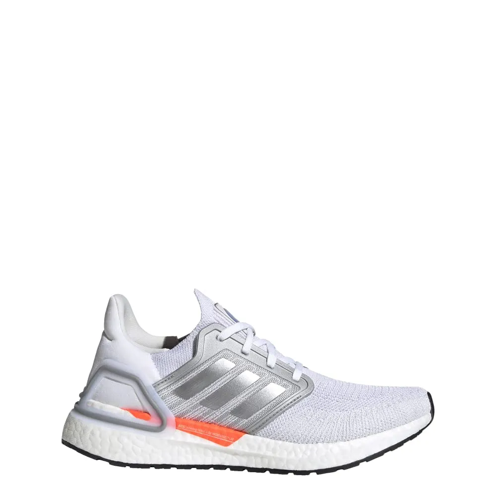 adidas Women's Ultraboost 20 Sb Running Shoe 6.5 White/Silver Metallic/Fresh Candy