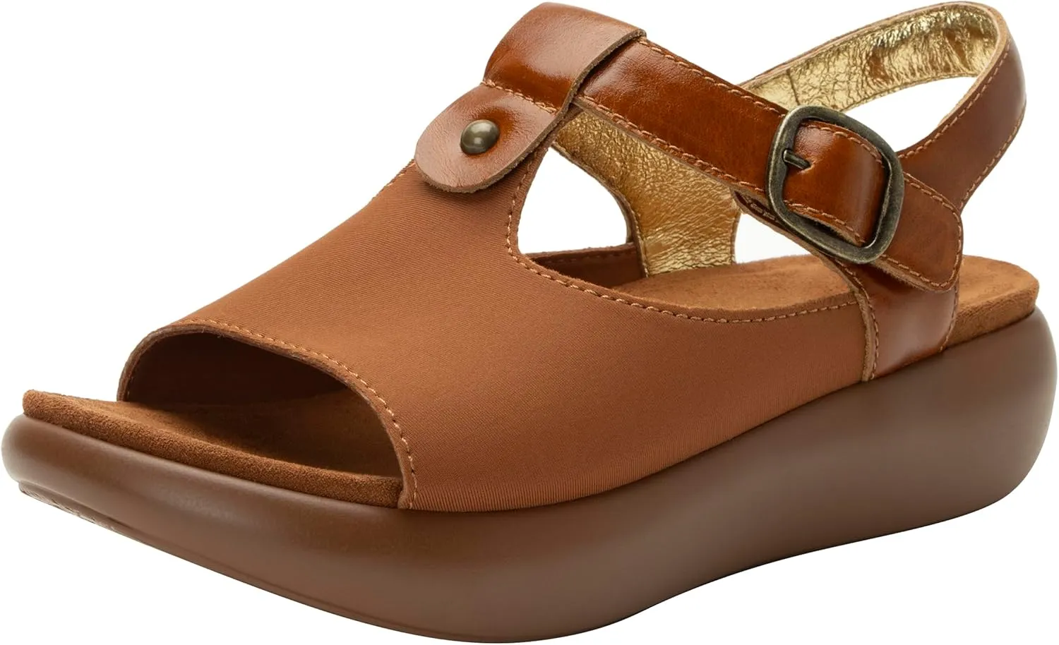 Alegria Betsie - Timeless Comfort, Arch Support - Womens Dream Fit Stretch Upper Slide Sandals, Full Coverage Open Toe Sling Back Strap Platform - Slip-Resistant Chunky Heel
