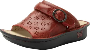 Alegria Womens Klover - Leather Adjustable Slide - Timeless Comfort, Arch Support and Stylish Women's Shoe for Easy Step In - Slip-Resistant - Nursing and Healthcare Professionals