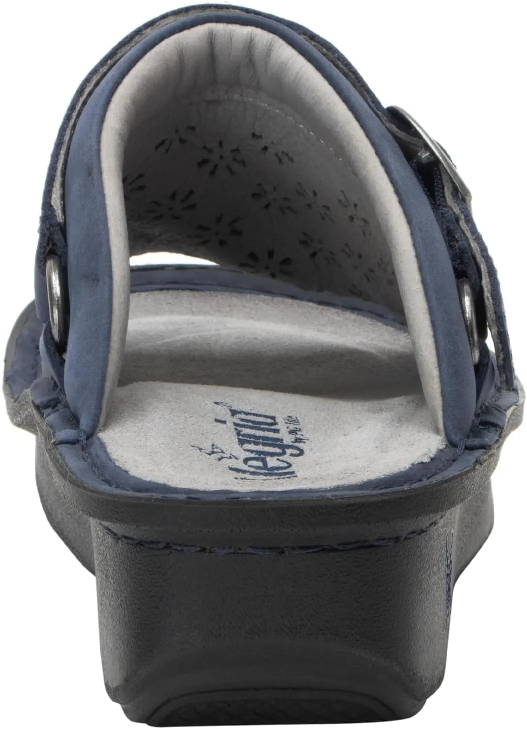 Alegria Womens Klover - Leather Adjustable Slide - Timeless Comfort, Arch Support and Stylish Women's Shoe for Easy Step In - Slip-Resistant - Nursing and Healthcare Professionals