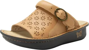 Alegria Womens Klover - Leather Adjustable Slide - Timeless Comfort, Arch Support and Stylish Women's Shoe for Easy Step In - Slip-Resistant - Nursing and Healthcare Professionals