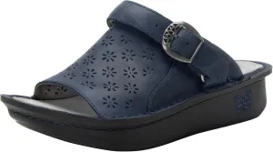 Alegria Womens Klover - Leather Adjustable Slide - Timeless Comfort, Arch Support and Stylish Women's Shoe for Easy Step In - Slip-Resistant - Nursing and Healthcare Professionals