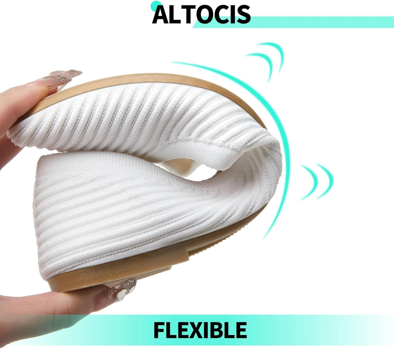 ALTOCIS Womens Knit Ballet Flats Ladies Comfortable Pointed-Toe Dressy Shoes Casual Soft Flat Shoes Ballerina Walking Flats Shoes