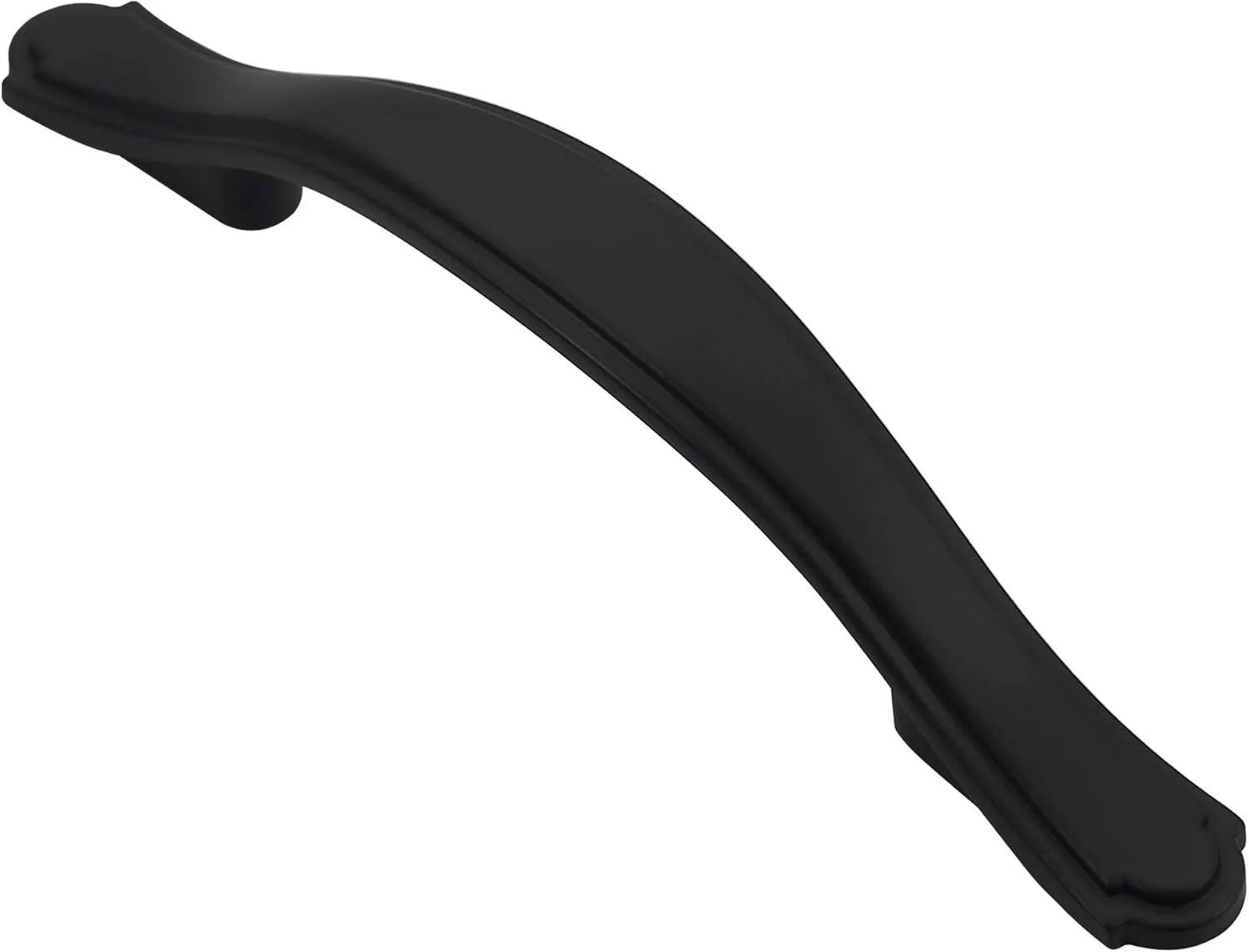 Alzassbg 10 Pack Flat Black Cabinet Pulls, 3 Inch(76mm) Hole Centers Cabinet Handles Arch Kitchen Hardware for Cabinets and Drawer AL3028MB