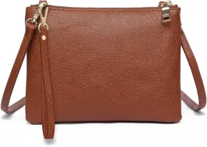 AMELIE GALANTI womens small crossbody strap handbag bag,Soft Leather Fabric Delicate Durable Fashion Design