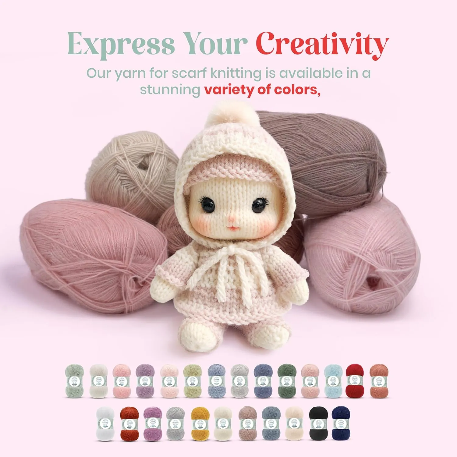 Angora Love (2-Skeins Pack) 20% Wool 80% Acrylic - Wool Yarn for Crocheting - Lace Weight #1 Fingering and Socks Yarn (2 x 3.52 oz) / (2 x 601 Yds) - Pastel Green