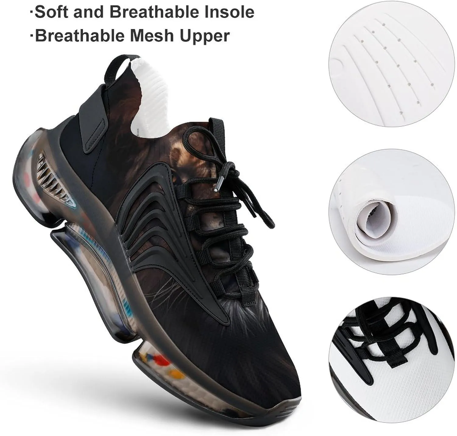 Animal King Lion Running Shoes Low Top Basketball Shoes for Men Tennis Sport Fitness Cross Trainers Walking Casual Hiking