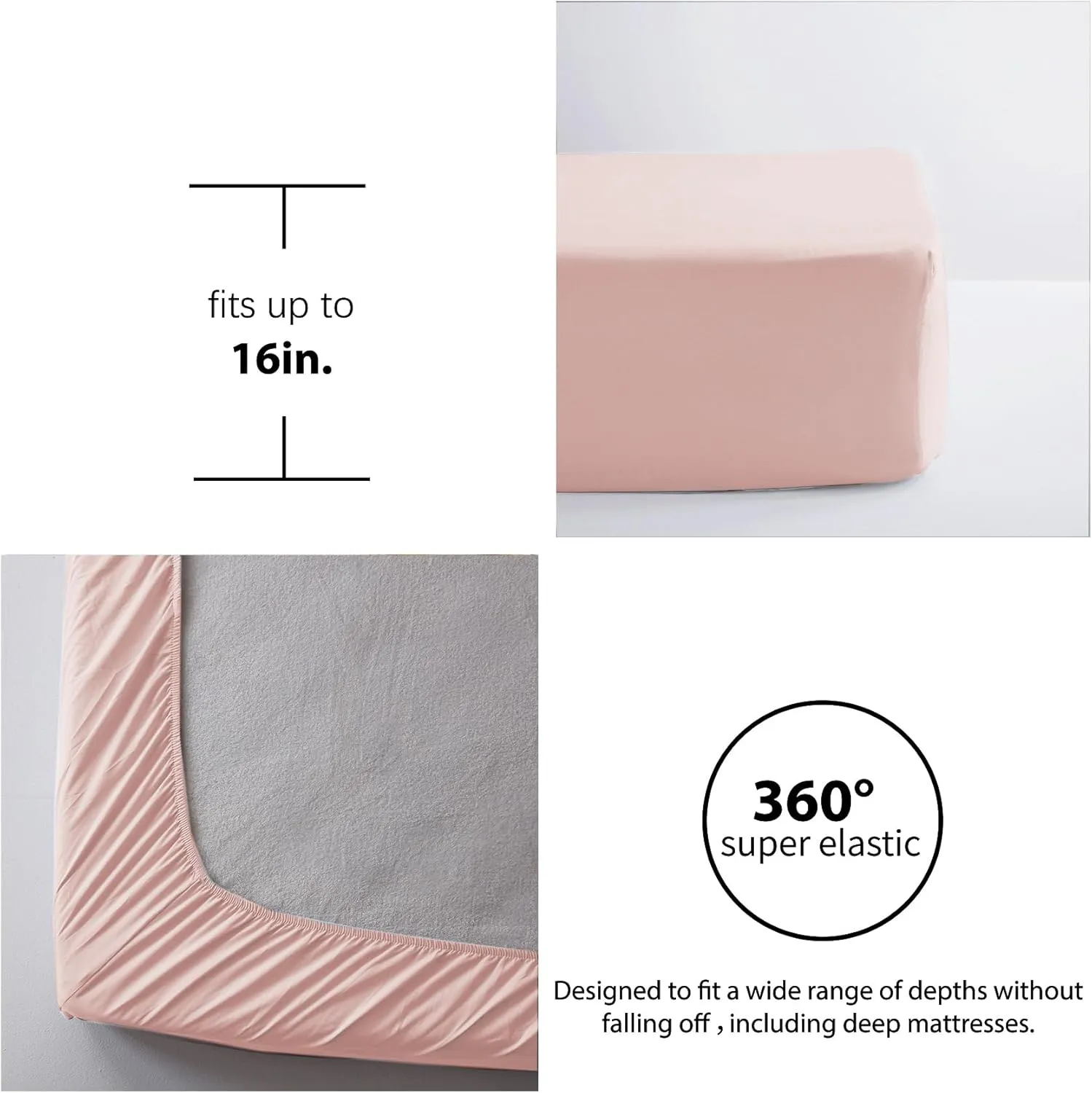 Anluoer King 7 Piece Pink Bed in a Bag - All Season Shabby Chic Bedding Sets with 1 Comforter, 2 Pillow Shams, 2 Pillowcases, 1 Flat Sheet, 1 Fitted Sheet