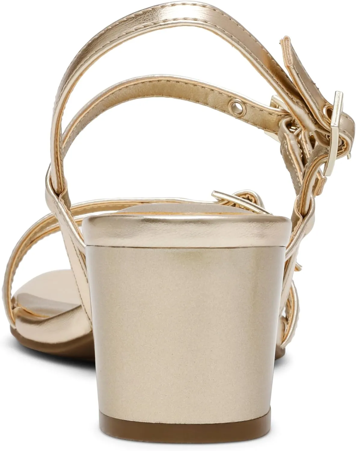 Anne Klein Womens Buckle Faux Leather Heels