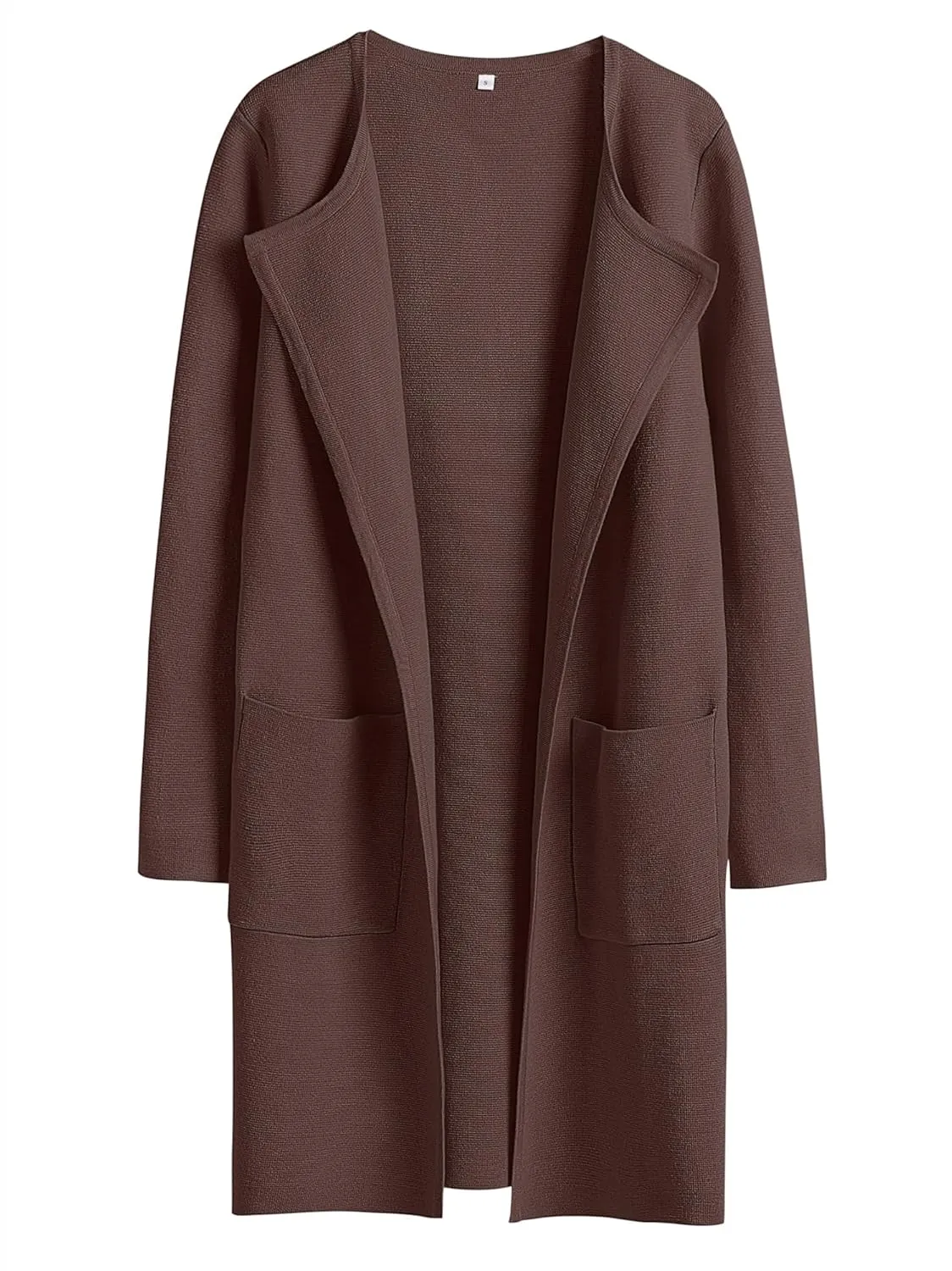 ANRABESS Women's Open Front Knit Lightweight Cardigan Casual Long Coatigan Sweater Lady Jacket Coat 2025 Fall Outerwear