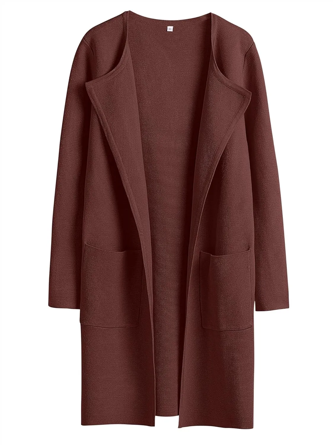 ANRABESS Women's Open Front Knit Lightweight Cardigan Casual Long Coatigan Sweater Lady Jacket Coat 2025 Fall Outerwear