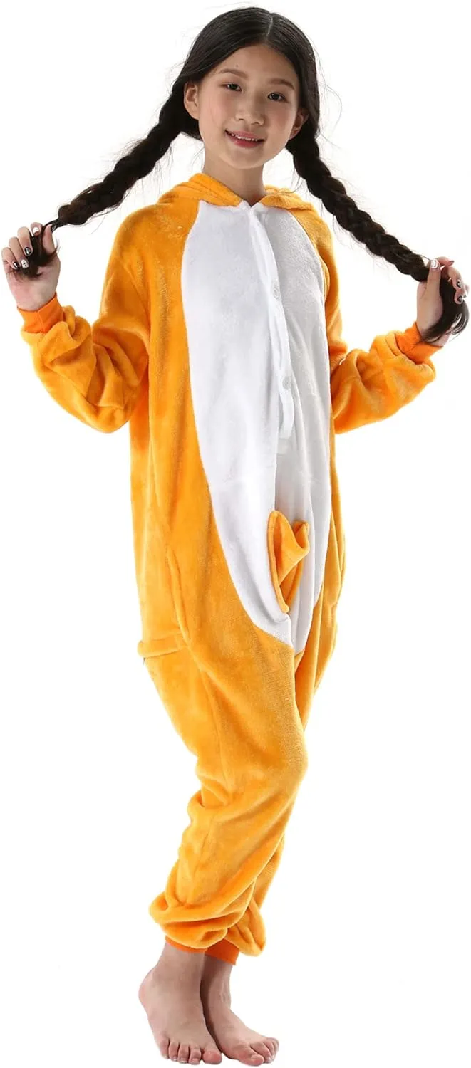 ATOZ Onesie for Kids, Animal Pajamas Halloween Cosplay Costume for Girls Boys
