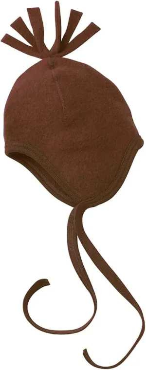Baby Winter Hat with Ties: Toddler Infant Ear Protection Hat 6-24 Months, Organic Merino Wool Fleece