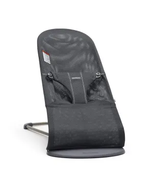 BabyBjörn Bouncer Bliss, Anthracite, Mesh | 2-in-1 Adjustable Baby Bouncer Seat and Toddler Chair, Newborn to Toddler (8-29 lbs), 4 positions, Lightweight & Portable