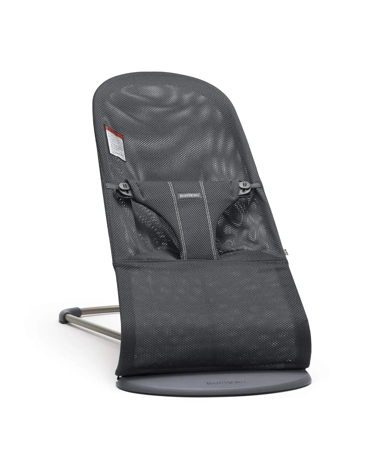 BabyBjörn Bouncer Bliss, Anthracite, Mesh | 2-in-1 Adjustable Baby Bouncer Seat and Toddler Chair, Newborn to Toddler (8-29 lbs), 4 positions, Lightweight & Portable