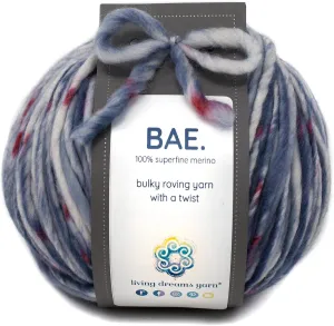 BAE by Living Dreams Yarn. Cuddly, Strong & Super Soft for Next to Skin Winter Knits. 100% Extrafine Merino Bulky Roving Yarn, Domestic Bliss