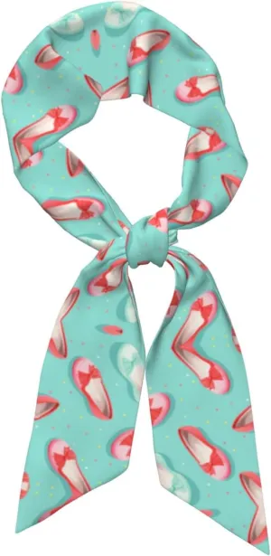 ballet shoe Printing Women's Fashion Scarf - Head Hair Accessories Versatile Scarf for Women Valentine's Day and Mother's Day, Black, One Size