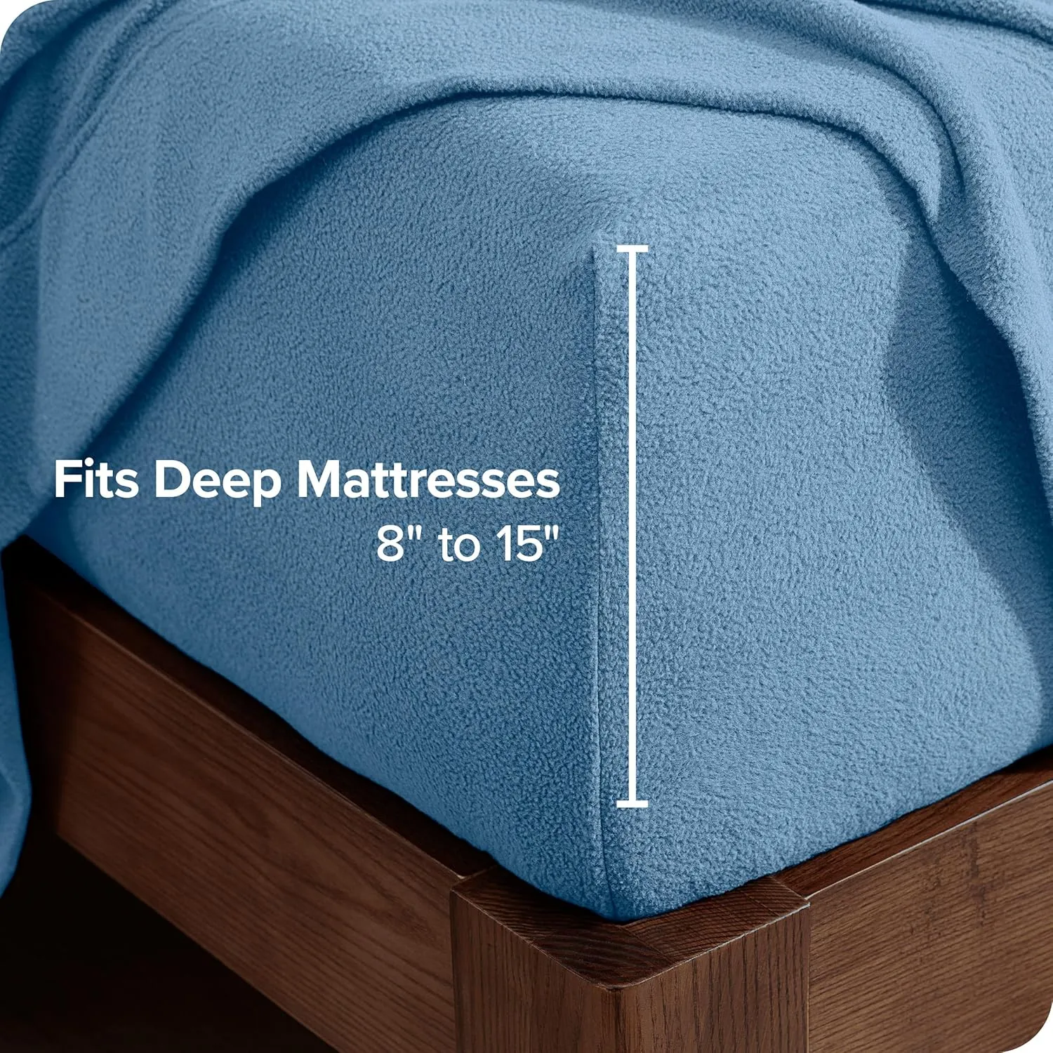 Bare Home Super Soft Fleece Sheet Set - King Size - Extra Plush Polar Fleece, No-Pilling Bed Sheets - All Season Cozy Warmth (King, Coronet Blue)