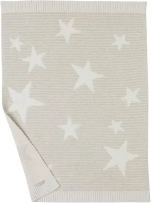Barefoot Dreams CozyChic Cotton Star Stroller Blanket, 30" X 40" (Gray)
