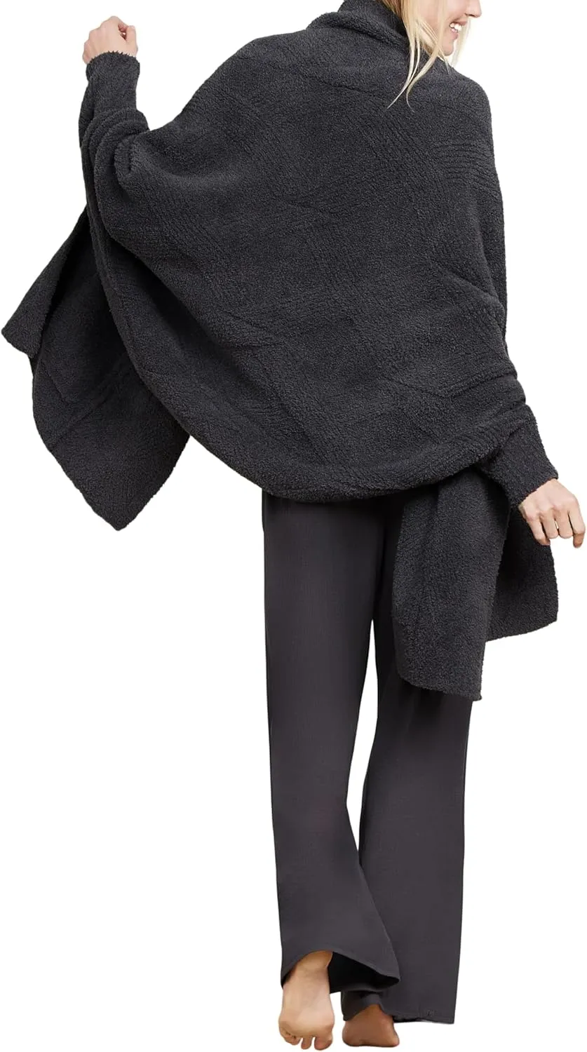 Barefoot Dreams womens Cozychic Cable Weave Blanket Wrap
