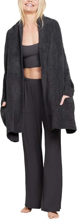 Barefoot Dreams womens Cozychic Cable Weave Blanket Wrap