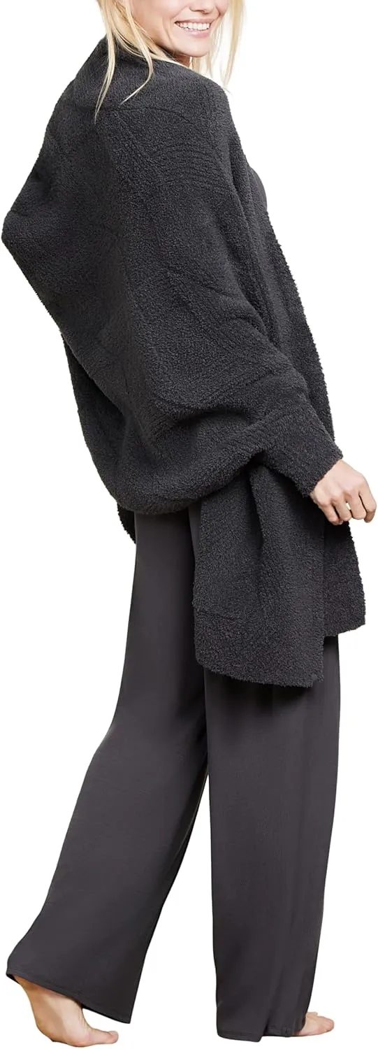 Barefoot Dreams womens Cozychic Cable Weave Blanket Wrap