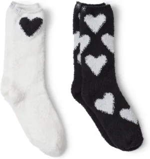 Barefoot Dreams Women's CozyChic Heart Print Sock Set