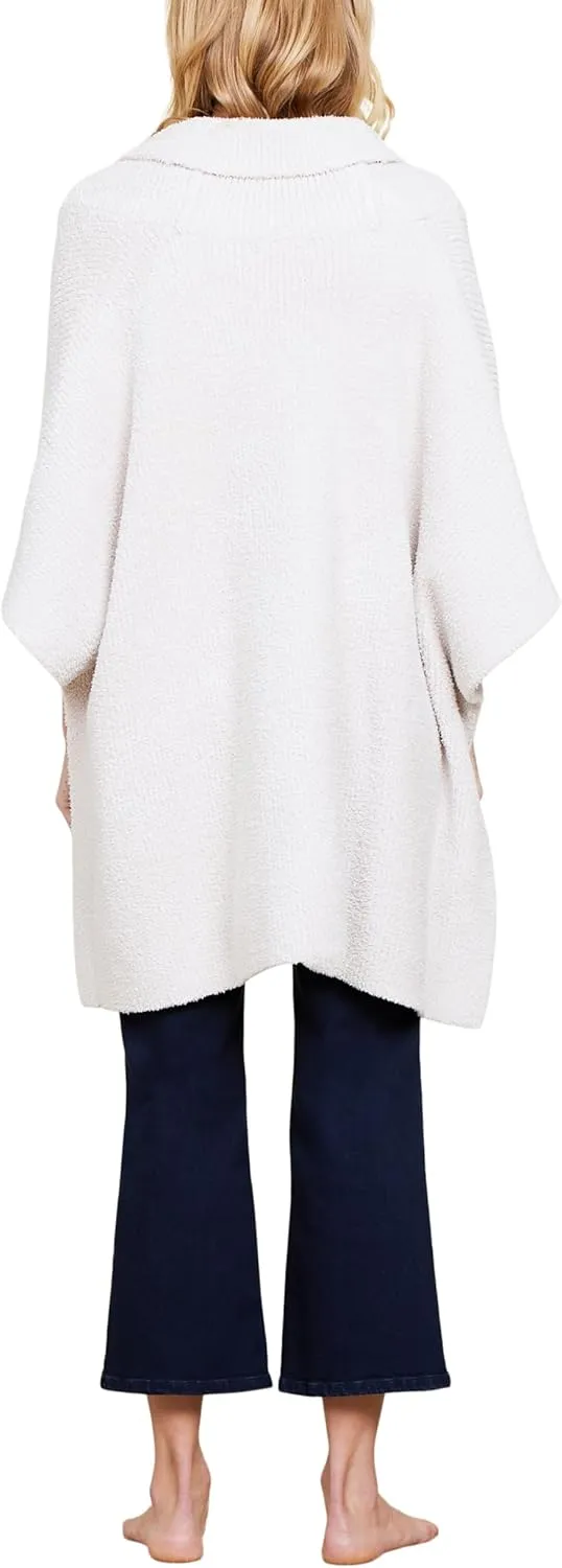 Barefoot Dreams Women's CozyChic Shawl Collar Poncho