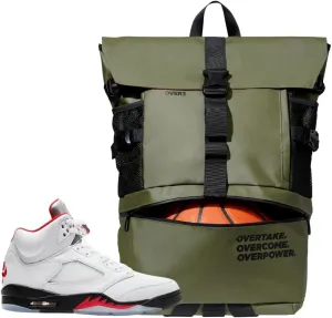 Basketball Backpack Large with Shoe & Laptop Compartment - Versatile Bag, Soccer, Football and Travel - (Green Military)