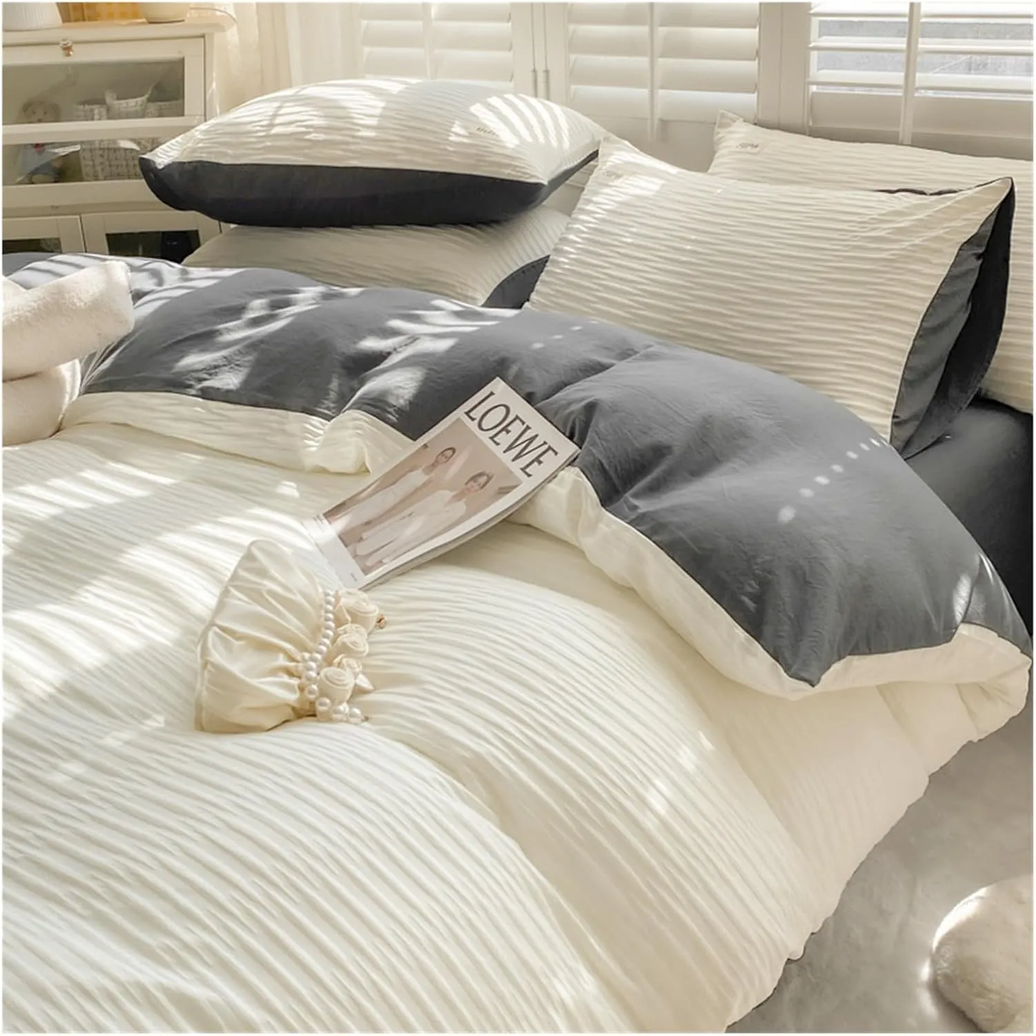 Bedding Set Duvet Cover Flat Sheets Pillowcase Bed Sheet Set Soft Comforter Cover Bed LinensSet - Style,Bed Cover(B,Twin)