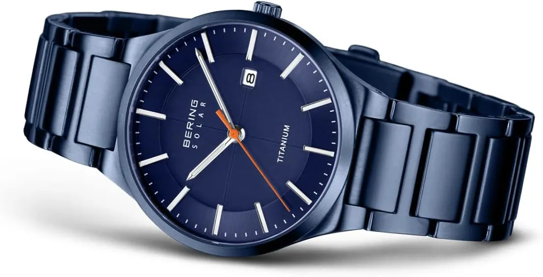 BERING Men Analog Solar Collection Watch with Titan Strap & Sapphire Crystal 15239-XXX