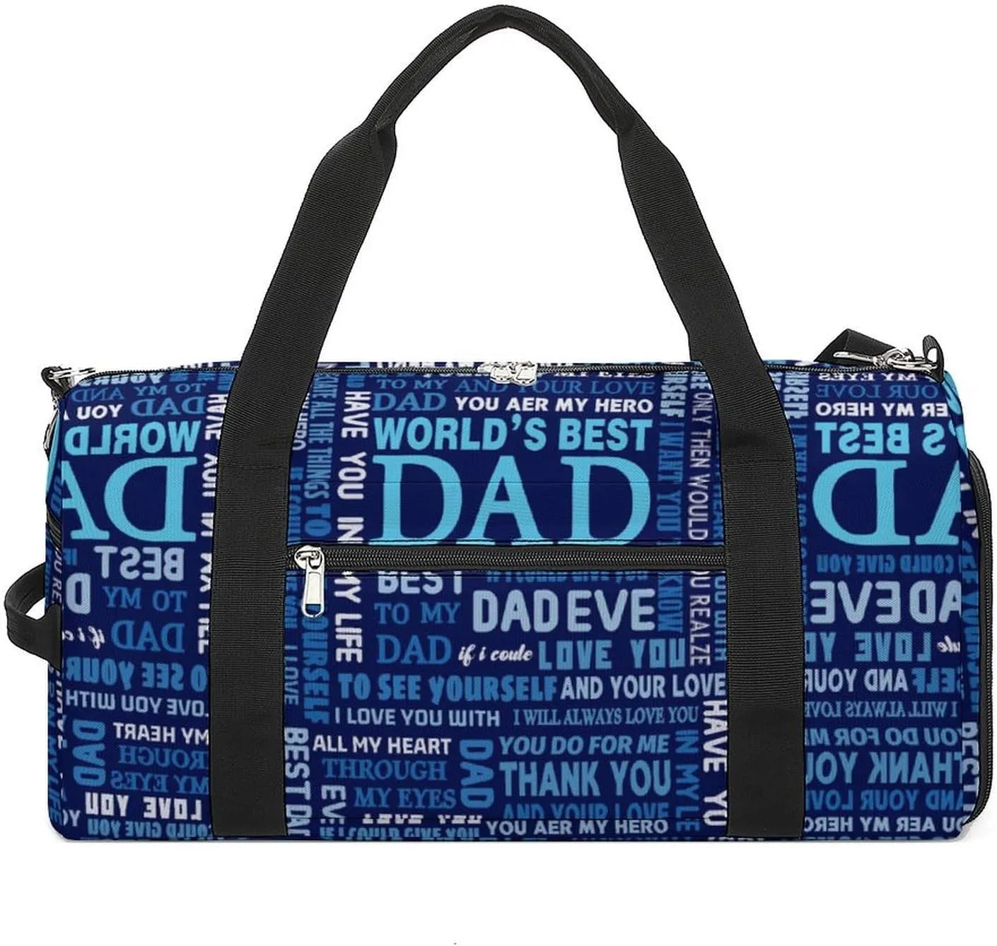 Best Dad Sport Gym Duffle Travel Bag with Shoe Compartment,Wet Pocket for Men and Women