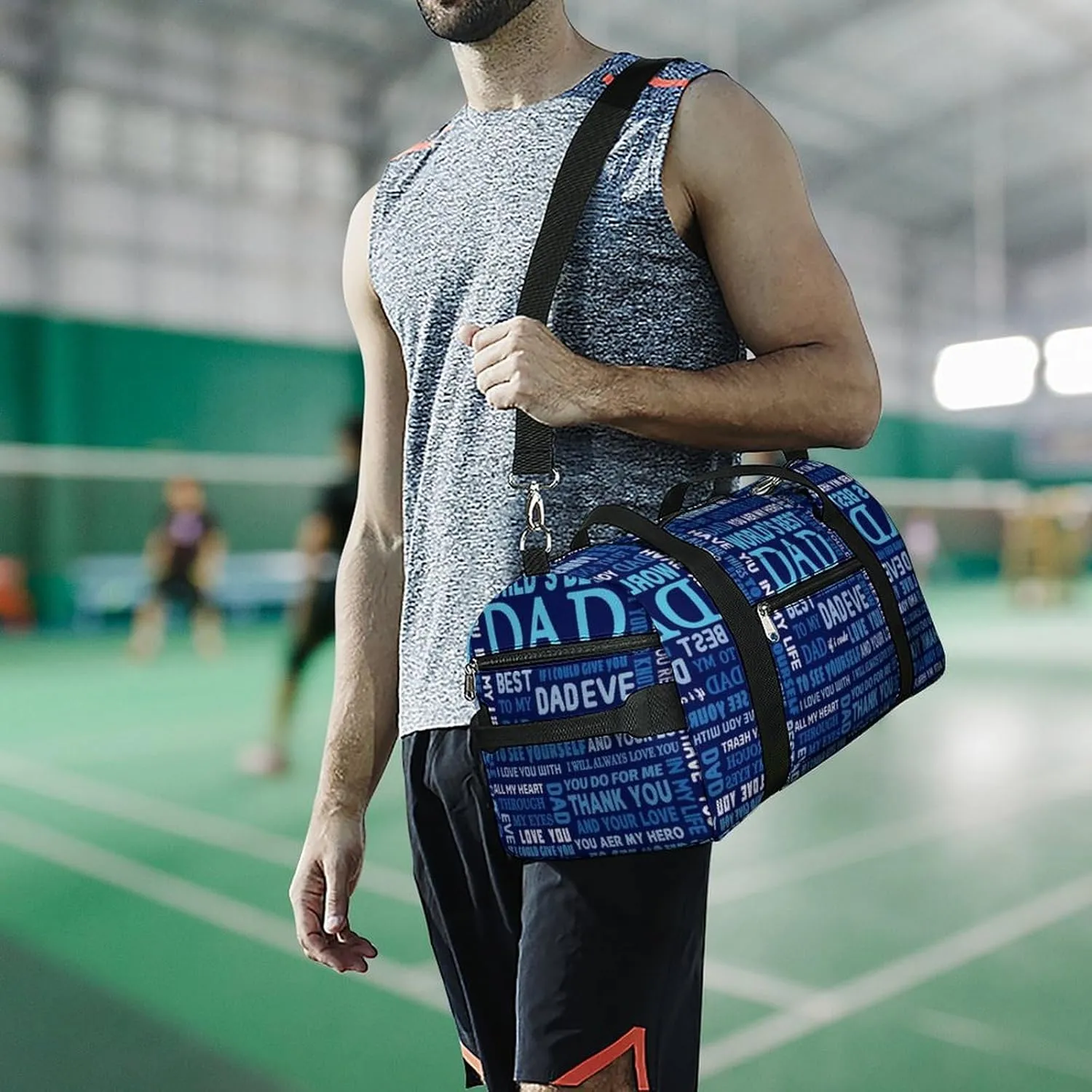 Best Dad Sport Gym Duffle Travel Bag with Shoe Compartment,Wet Pocket for Men and Women
