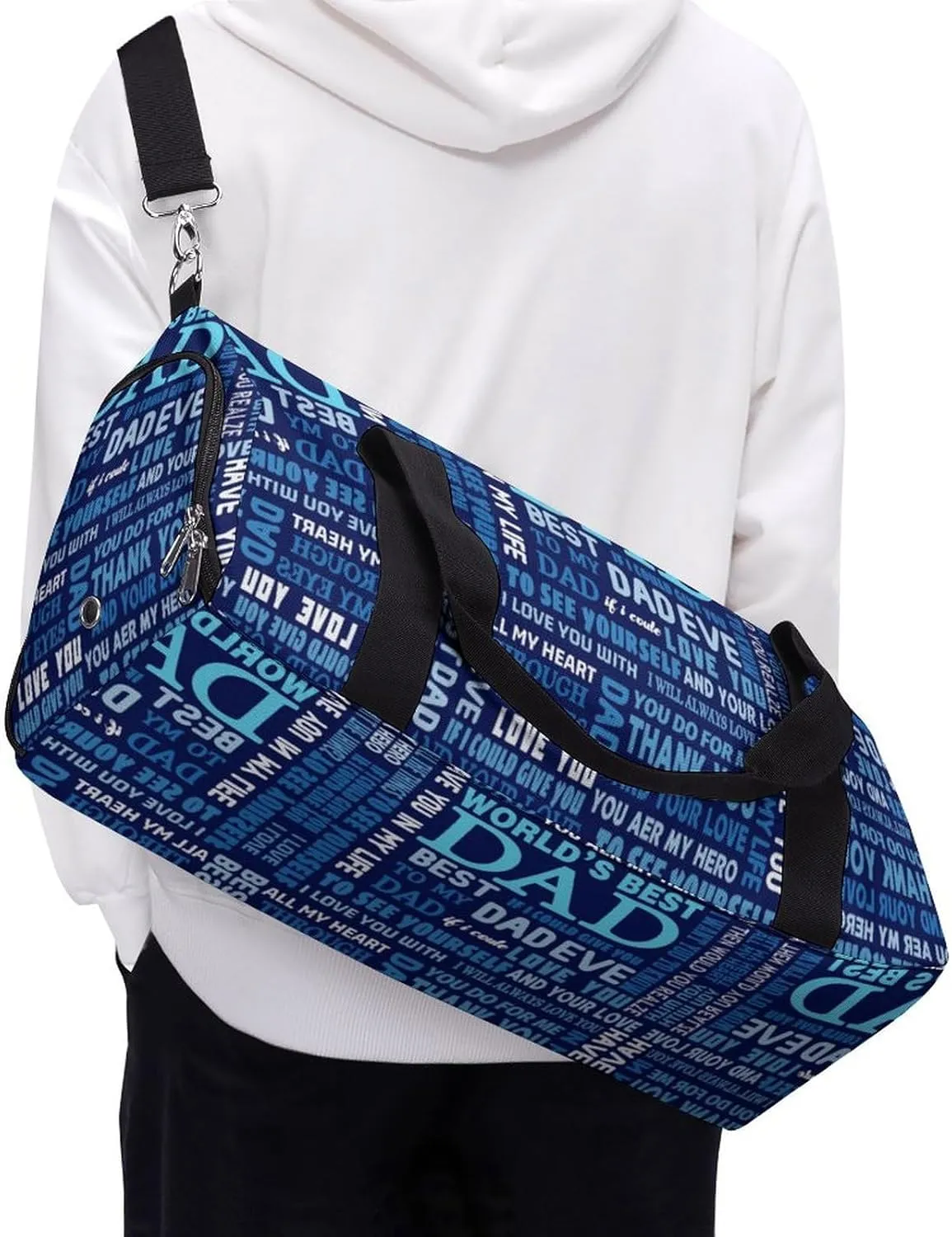 Best Dad Sport Gym Duffle Travel Bag with Shoe Compartment,Wet Pocket for Men and Women