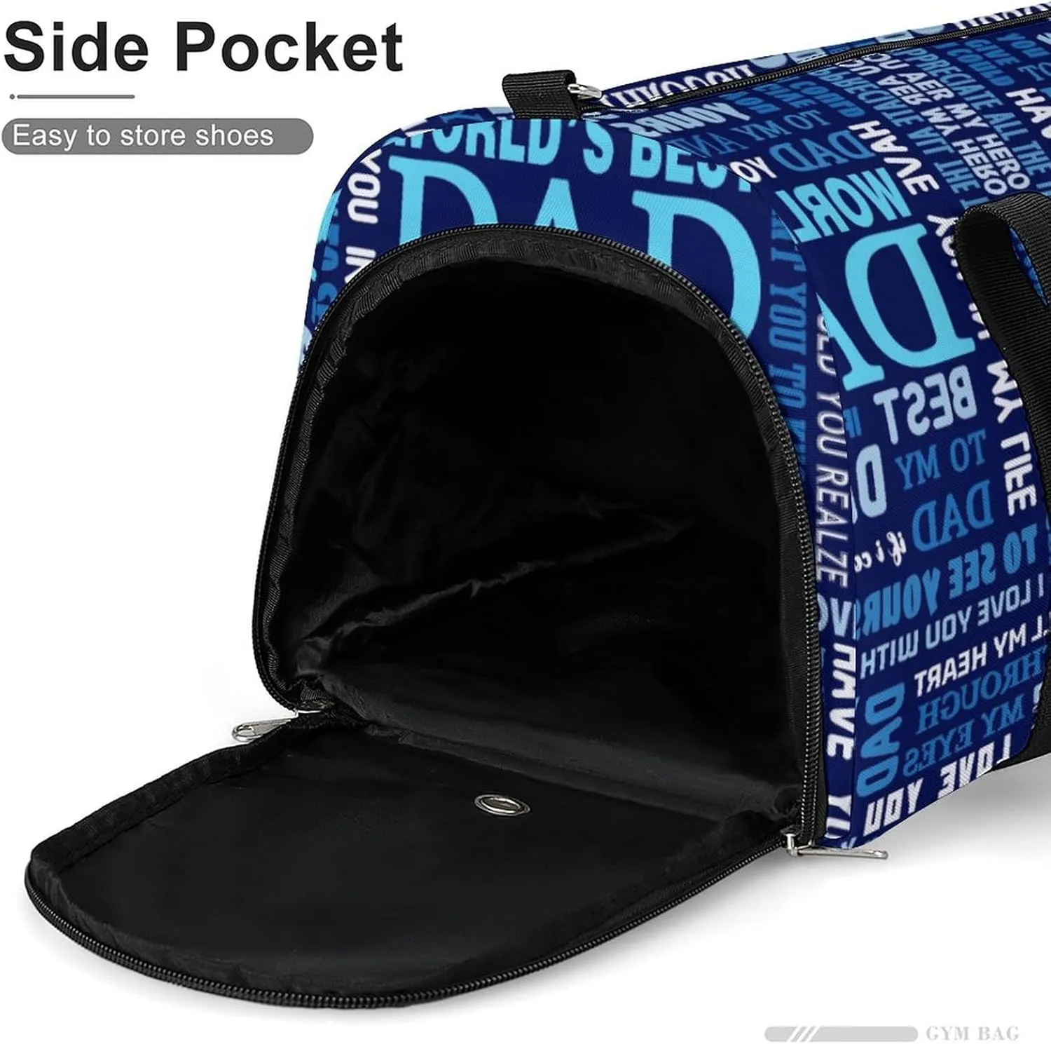 Best Dad Sport Gym Duffle Travel Bag with Shoe Compartment,Wet Pocket for Men and Women