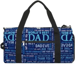 Best Dad Sport Gym Duffle Travel Bag with Shoe Compartment,Wet Pocket for Men and Women