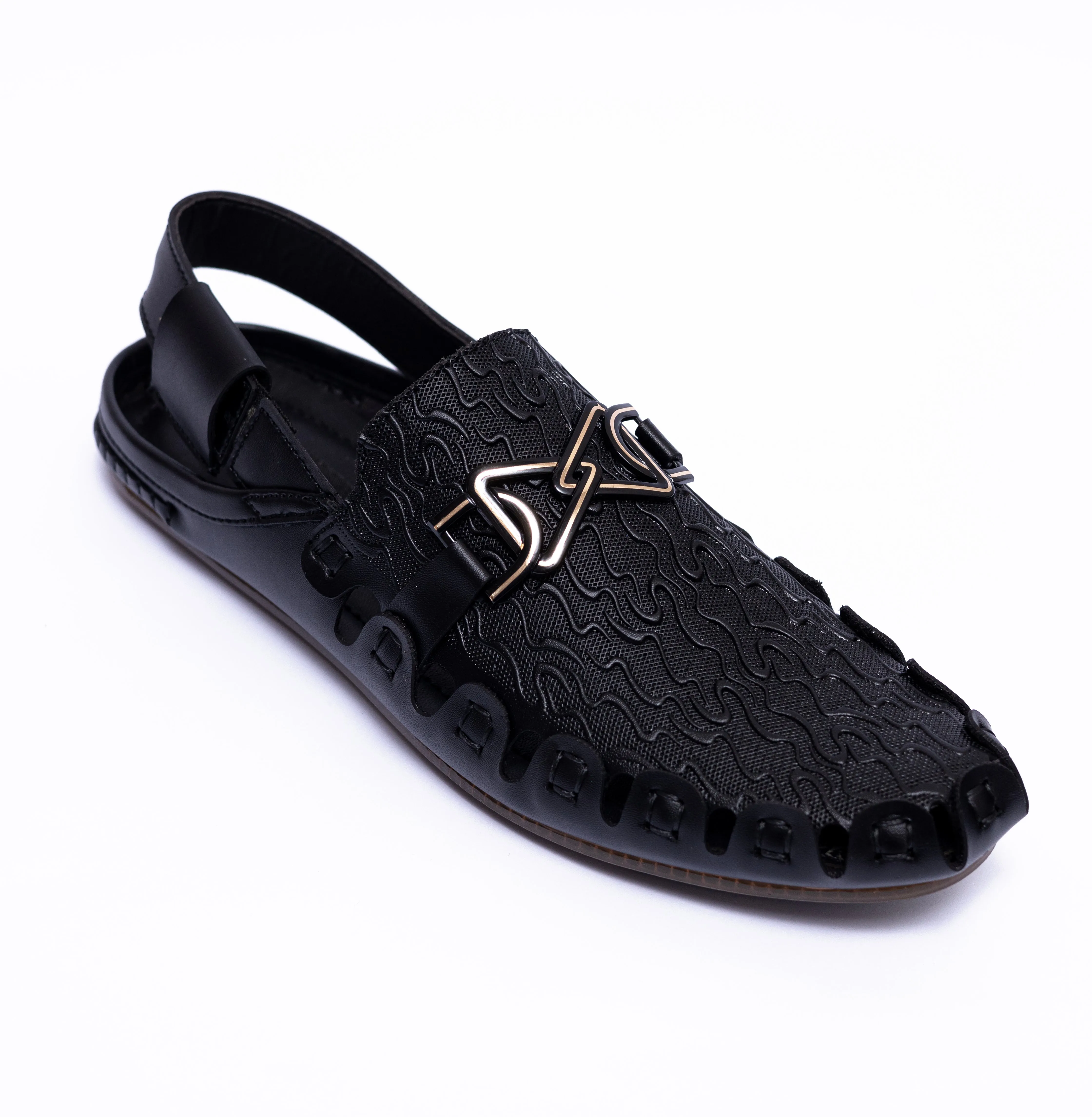 Black Buckle Stylish Sandal