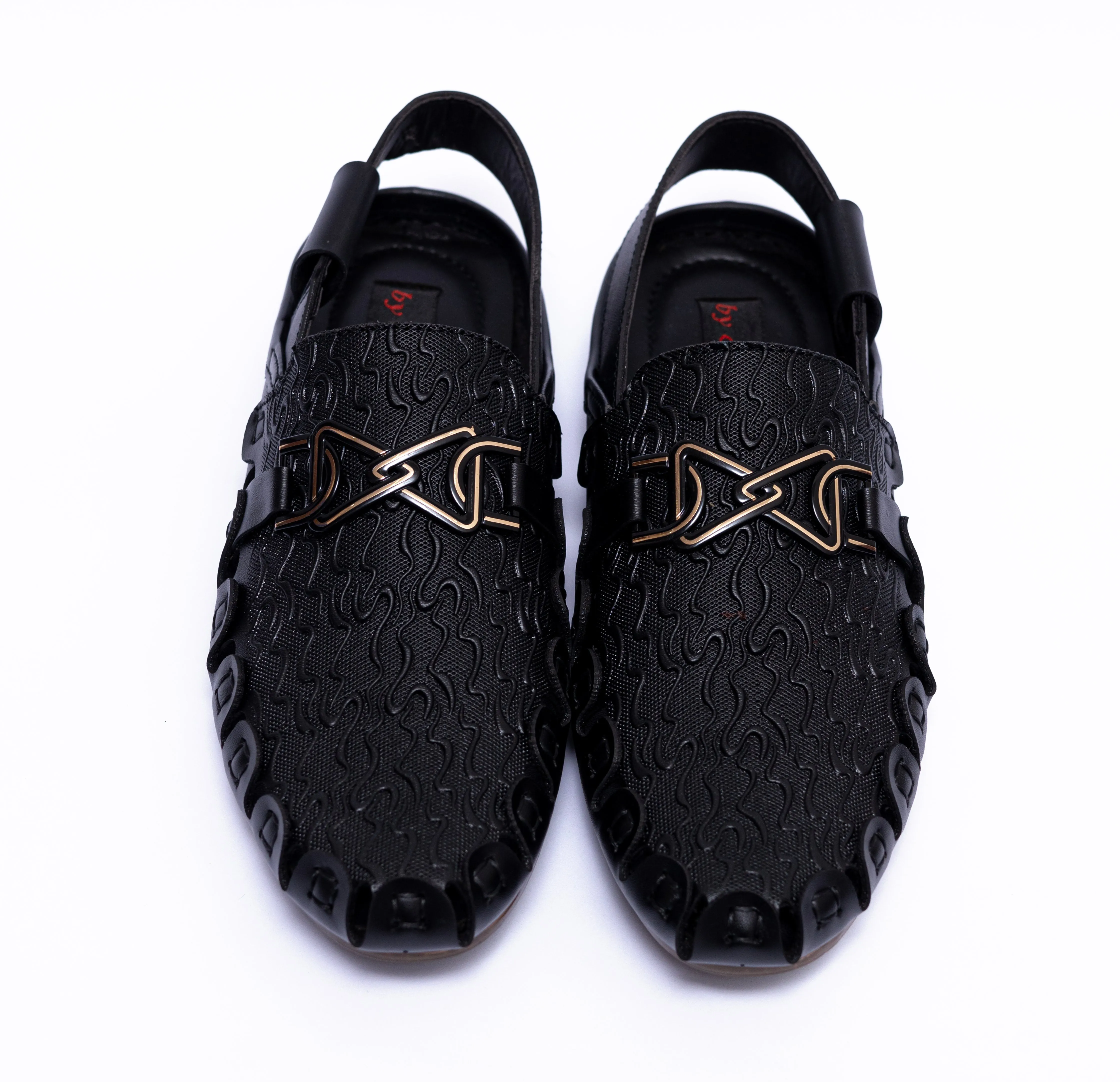 Black Buckle Stylish Sandal