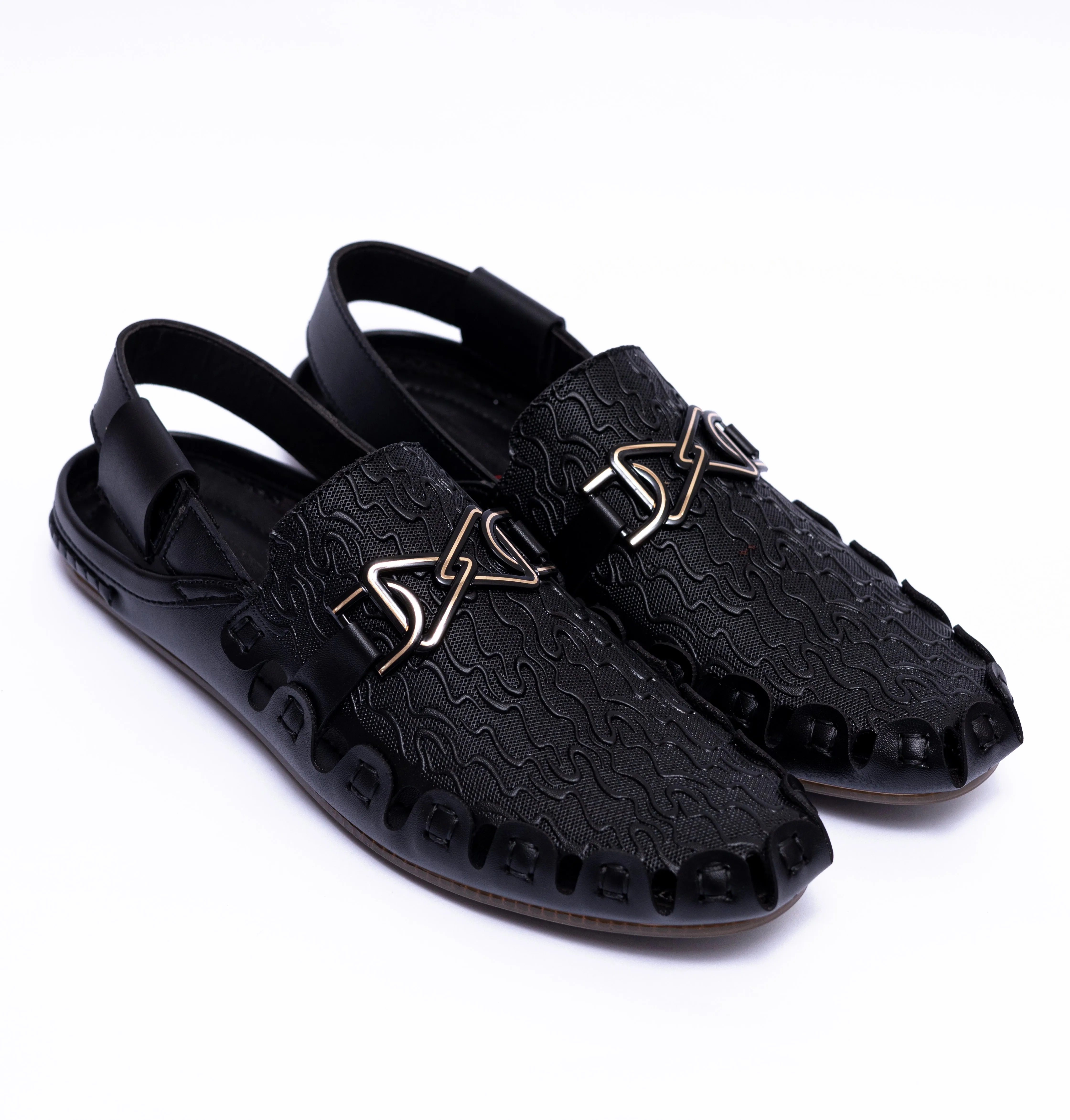 Black Buckle Stylish Sandal