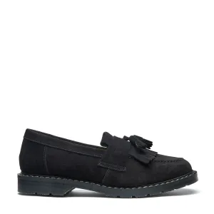 Black Suede Tassel Loafer